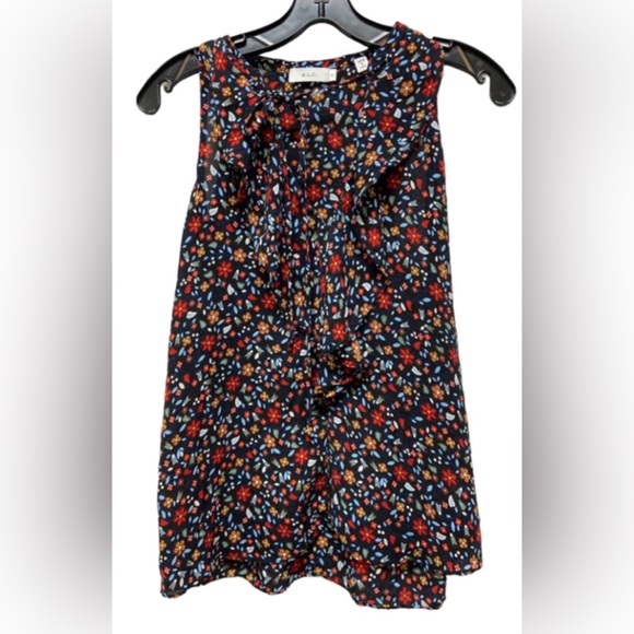 A.L.C Silk  Printed V Neck Floral Ruffle Blouse 🌼 - Picture 2 of 11